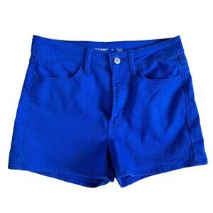 Old Navy High-Rise WOW Royal Blue Jean Shorts Women's Size 4 Stretch Denim